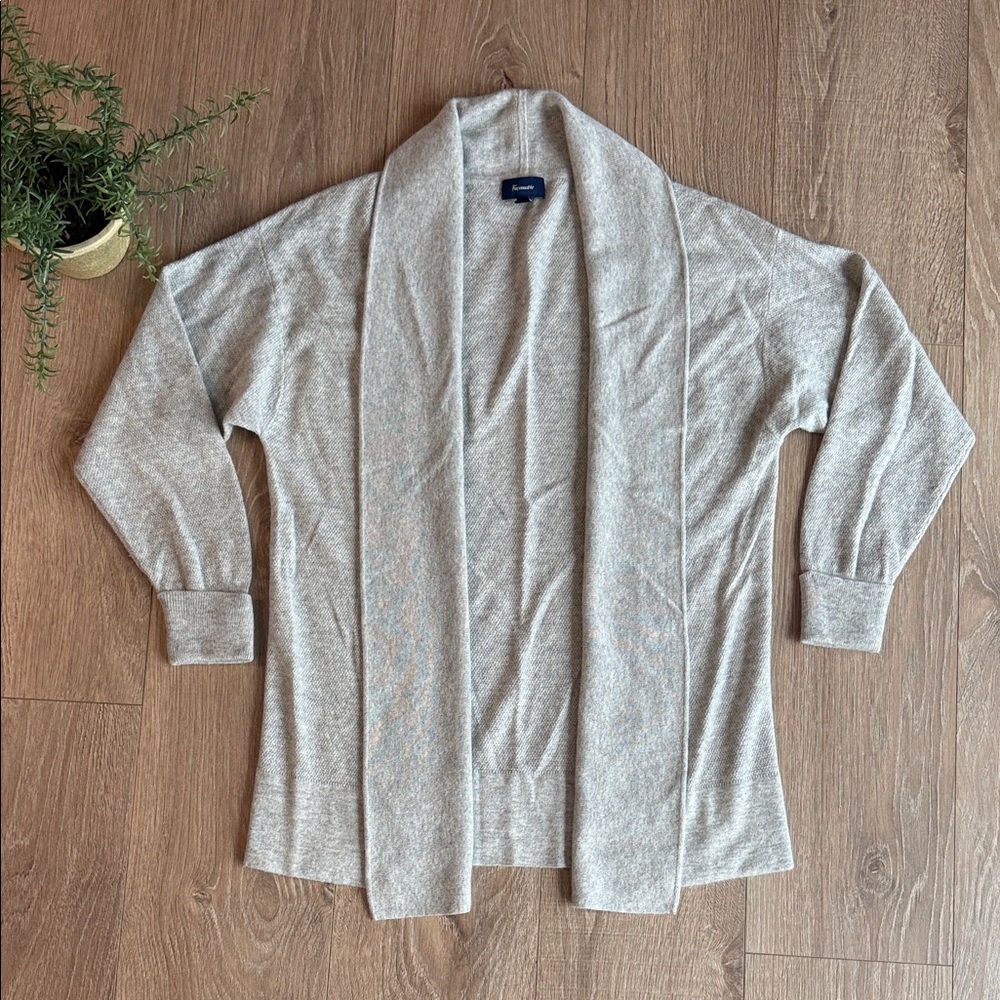 100% CASHMERE FACONNABLE FRENCH OPEN FRONT CARDIGAN RETAILS $395